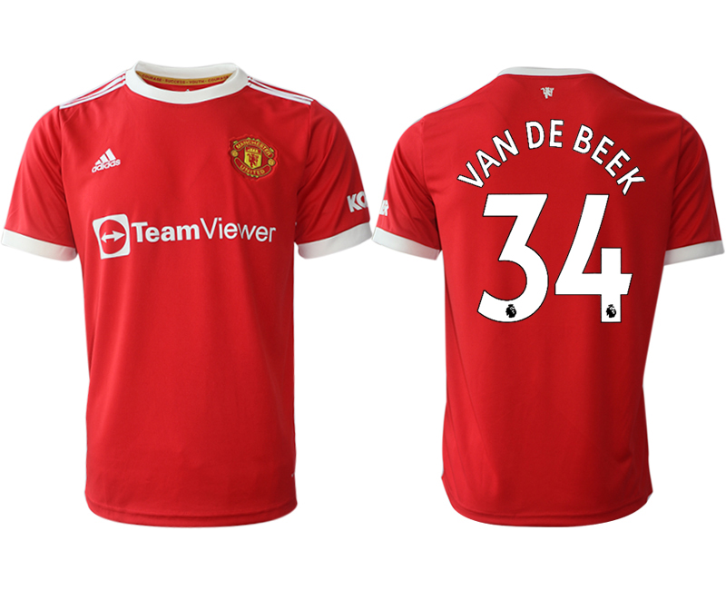 Men 2021-2022 Club Manchester United home red aaa version #34 Adidas Soccer Jersey